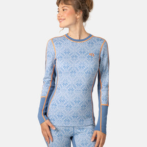 Kari Traa Anna Long Sleeve Skiundertøj Sæt Dame - Sea -