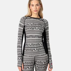 Kari Traa Tale Long Sleeve Skiundertøj Sæt Dame - Black -