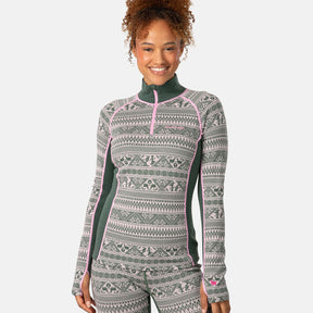 Kari Traa Tale Half Zip Skiundertrøje Dame - Thyme Green - Thyme Green