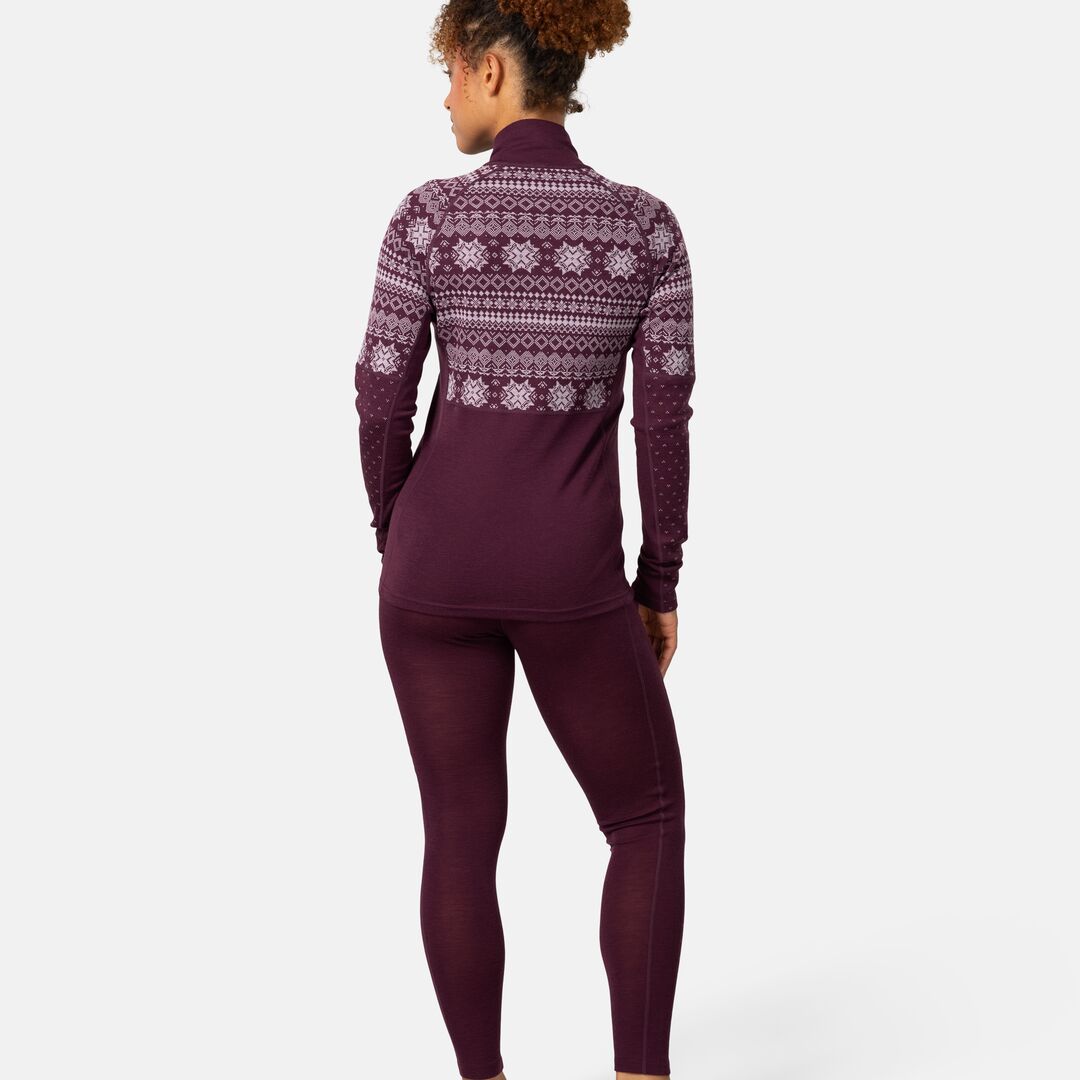 Kari Traa Vilma Half Zip Skiundertrøje Dame - Wine -