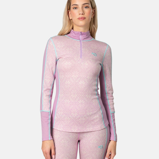 Kari Traa Anna Half Zip Skiundertrøje Dame - Bloom Purple - Bloom Purple