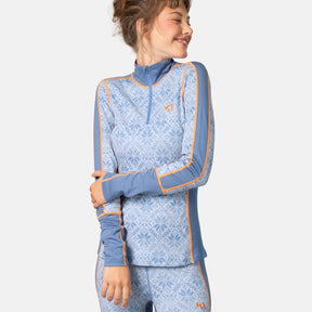 Kari Traa Anna Half Zip Skiundertøj Sæt Dame - Sea -