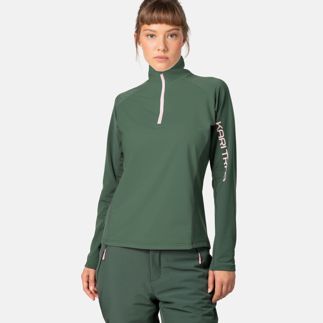 Kari Traa Evelyn Midlayer Dame - Thyme Green - Thyme Green