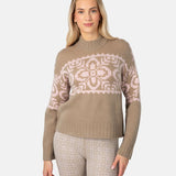 Kari Traa Disa Knit Striktrøje Dame - Light Brown - Light Brown