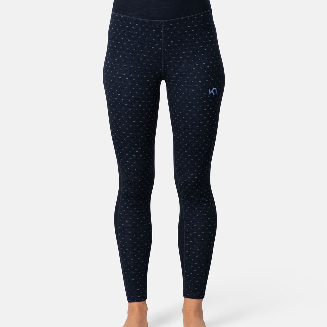 Kari Traa Vilma High Waist Base Layer Pants Skiunderbukser Dame - Sea