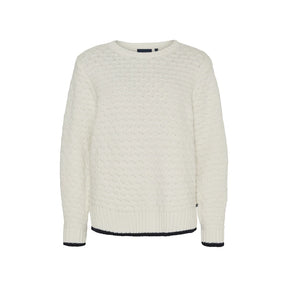 Sea Ranch Janey Bubble Knit Striktrøje Dame - Pearl