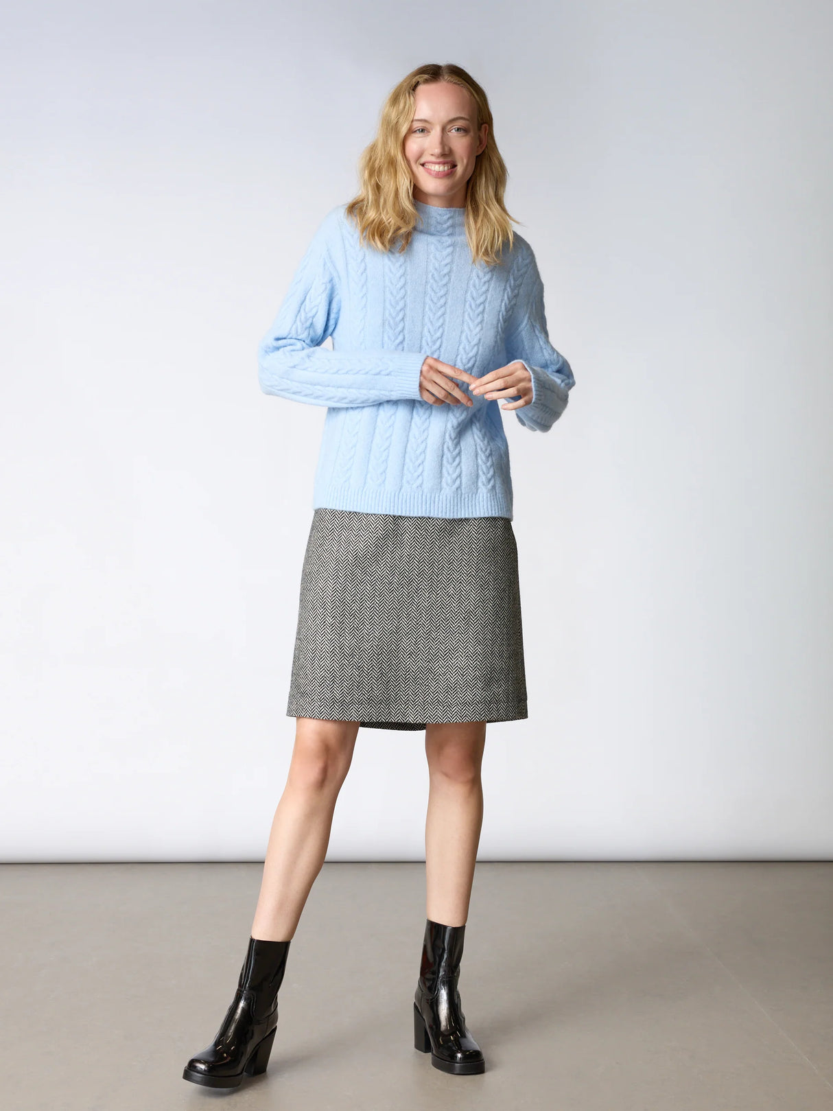 Redgreen Woman Jasmin Striktrøje Dame – Light Blue Melange