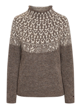 Redgreen Women Jesebel Knit Sweater Dame - Dark Brown Melange