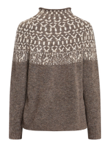 Redgreen Women Jesebel Knit Sweater Dame - Dark Brown Melange