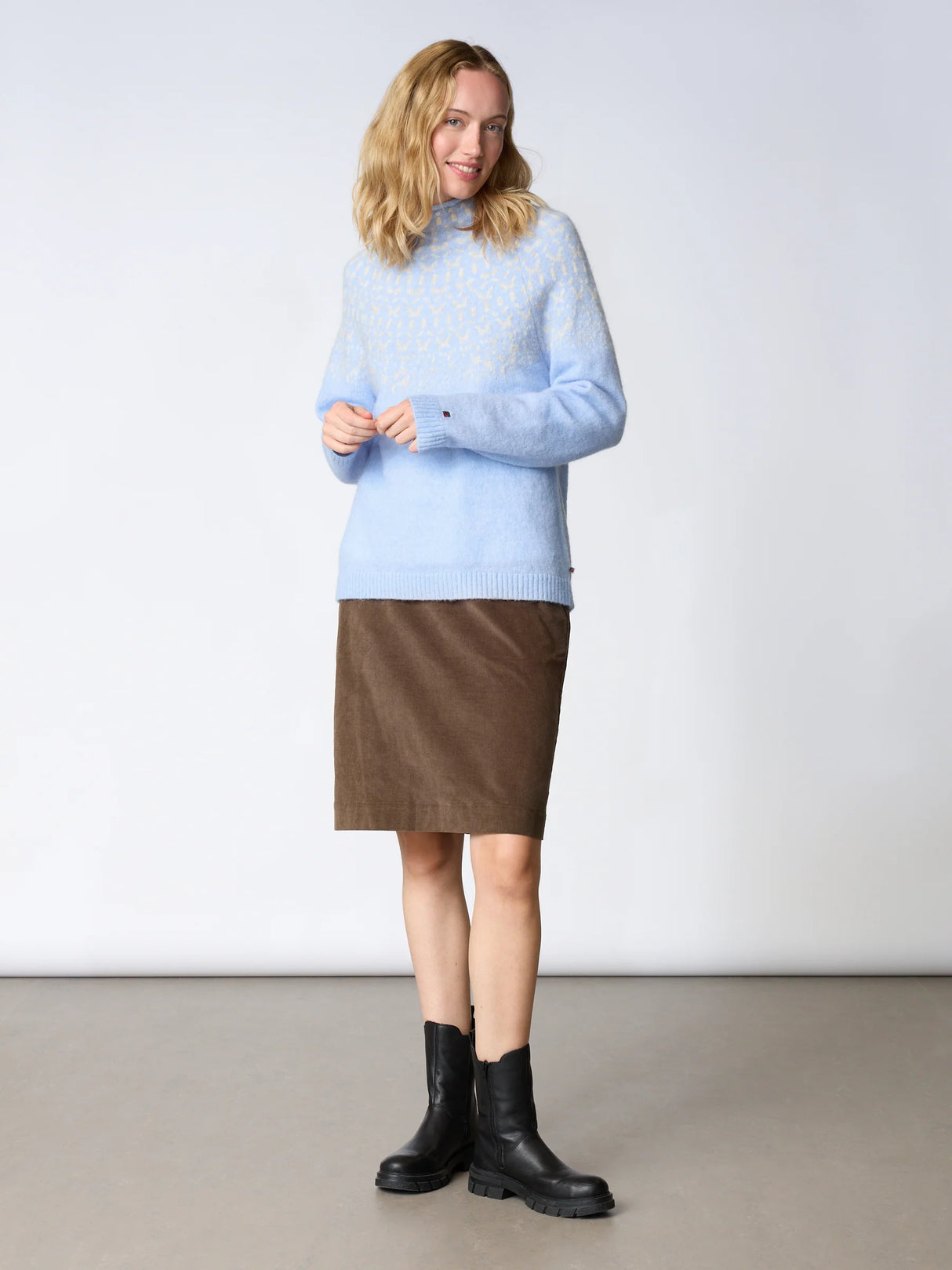 Redgreen Women Jesebel Knit Sweater Dame - Light Blue Melange