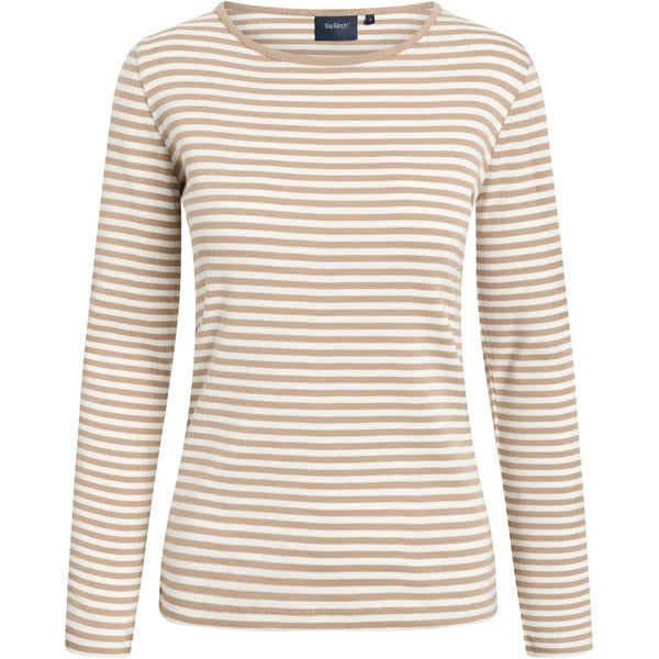 Sea Ranch Josefine Long Sleeve T-shirt - Camel / Pearl - Camel Pearl