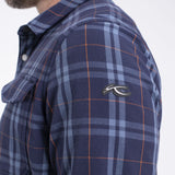 Kjus Men's Ray Warm Shirt Skjorte Herre - KJUS Navy/Admiral Blue