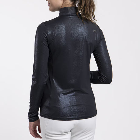 Kjus Women's Motion Print Half-Zip Midlayer Dame - Black -