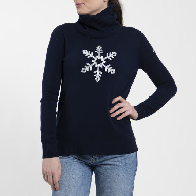 Kjus Women's Snow Sweater Dame - KJUS Navy/Alloy Silver - KJUS Navy Alloy Silver