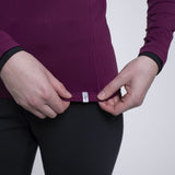 Kjus Women's Trace 2.0 Midlayer Half-Zip Dame - Deep Ruby/Black