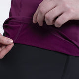 Kjus Women's Trace 2.0 Midlayer Half-Zip Dame - Deep Ruby/Black