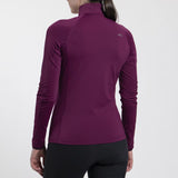 Kjus Women's Trace 2.0 Midlayer Half-Zip Dame - Deep Ruby/Black