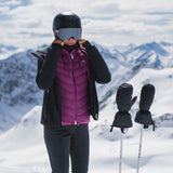 Kjus Women's Solstice Jacket Skijakke Dame - Black/Deep Ruby