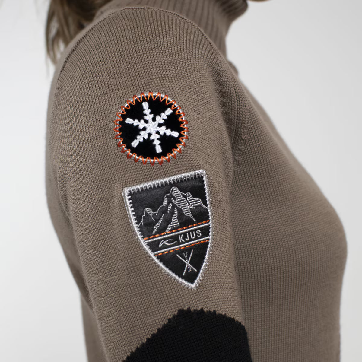 Kjus Women's Retro Patch Jumper Sweater Dame - Willow/Black -