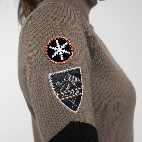 Kjus Women's Retro Patch Jumper Sweater Dame - Willow/Black -