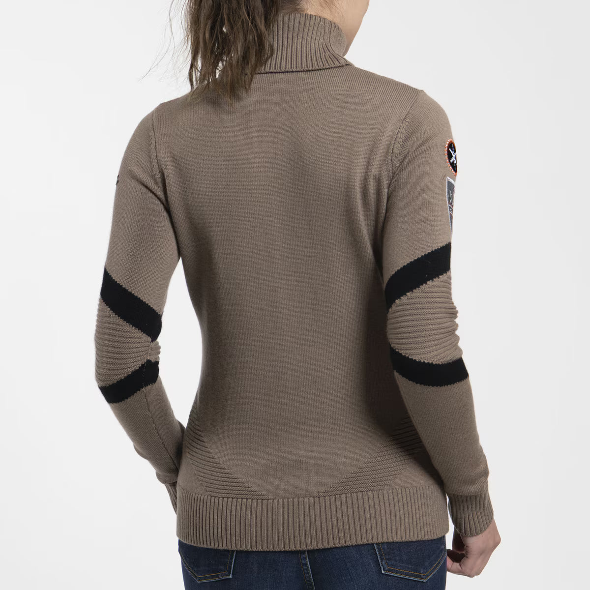 Kjus Women's Retro Patch Jumper Sweater Dame - Willow/Black -