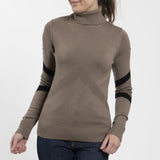 Kjus Women's Retro Patch Jumper Sweater Dame - Willow/Black - Willow Black