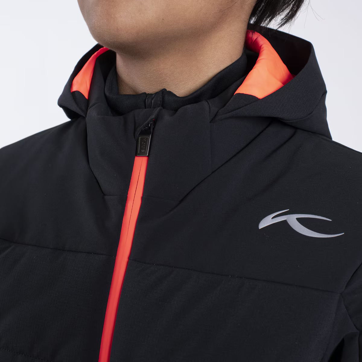 KJUS Boys' Edge Jacket Skijakke Børn - Black/Solar Flare