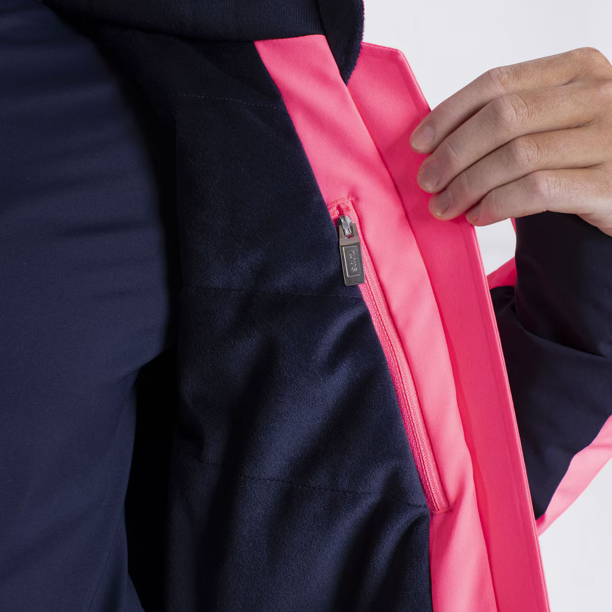 Kjus Girls' Downhill Jacket - Cyber Pink/Atlanta Blue -