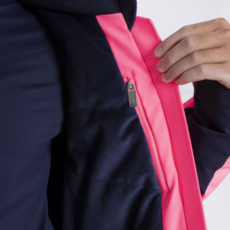 Kjus Girls' Downhill Jacket - Cyber Pink/Atlanta Blue -