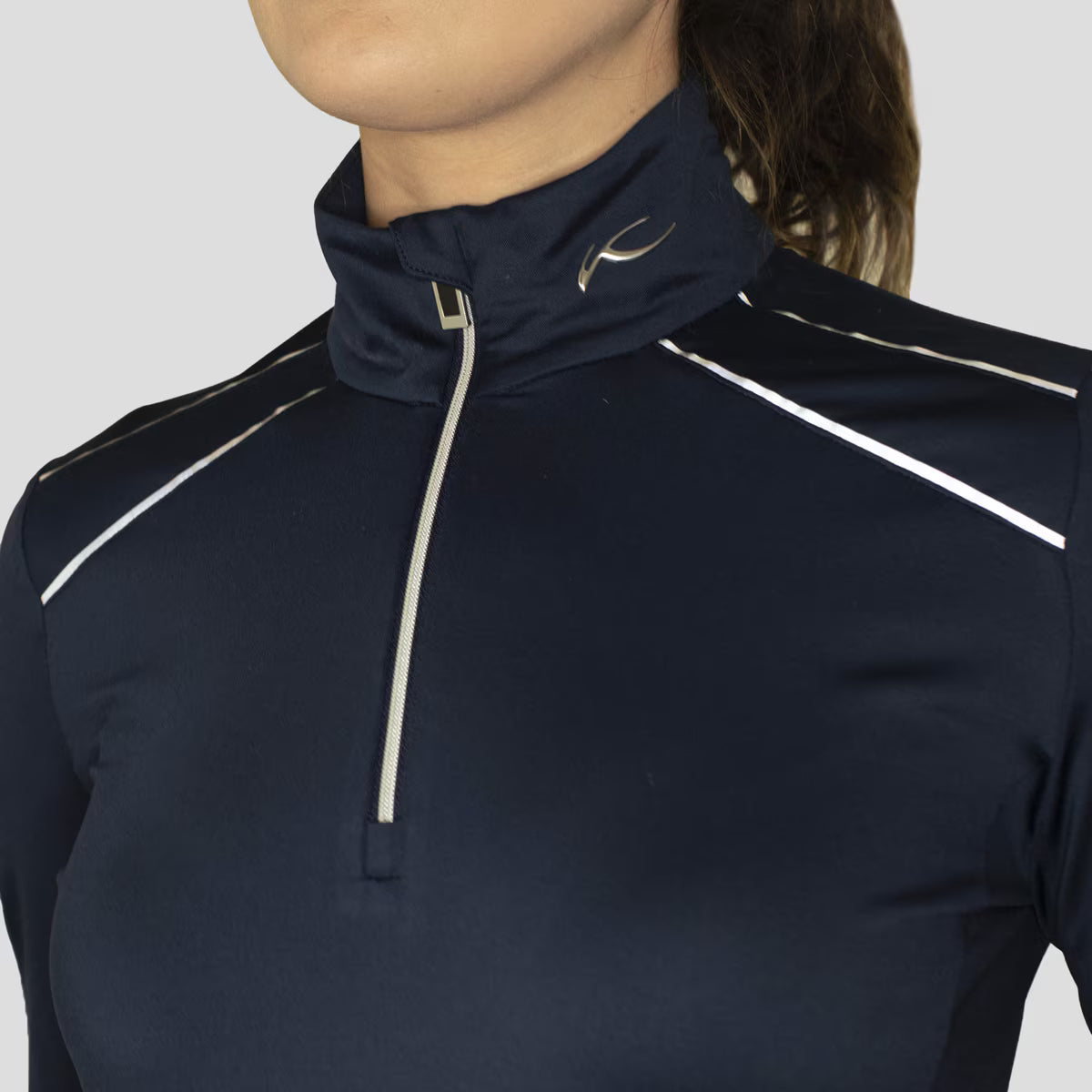 Kjus Women Downhill Midlayer Dame - Navy/Reflective -