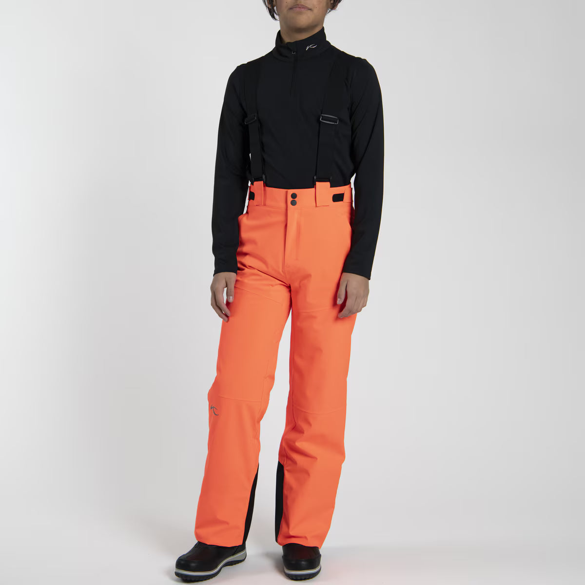 KJUS Boys' Vector Max Trousers Skibukser Børn - Solar Flare/Black