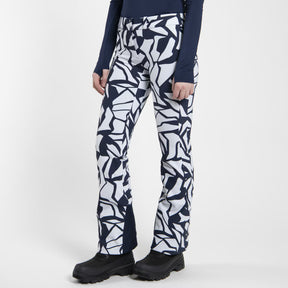 KJUS Women's Sella Jet Print Trousers Skibukser Dame - KJUS Navy/White - KJUS Navy White