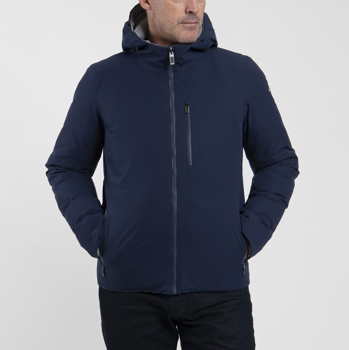 Kjus Men's Apex Flip Jacket Vendbar Jakke Herre - KJUS Navy/Reflective