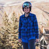 KJUS Boys' Ray Warm Shirt Skjorte Børn - Trailblazer/Atlanta Blue -