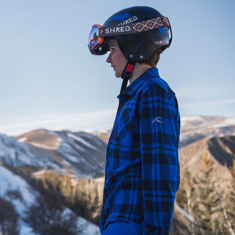 KJUS Boys' Ray Warm Shirt Skjorte Børn - Trailblazer/Atlanta Blue -