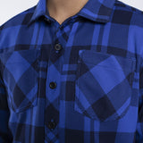 KJUS Boys' Ray Warm Shirt Skjorte Børn - Trailblazer/Atlanta Blue -