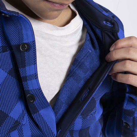 KJUS Boys' Ray Warm Shirt Skjorte Børn - Trailblazer/Atlanta Blue -