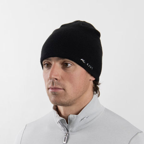 Kjus Unisex K-KJUS Logo Beanie Skihue Dame/ Herre - Black - Black