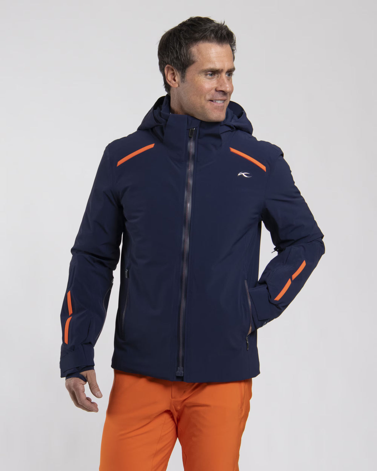 Kjus Men's Cirque Jacket Skijakke Herre - KJUS Navy/KJUS Orange - KJUS Navy KJUS Orange - K01133_K0113305_MF2