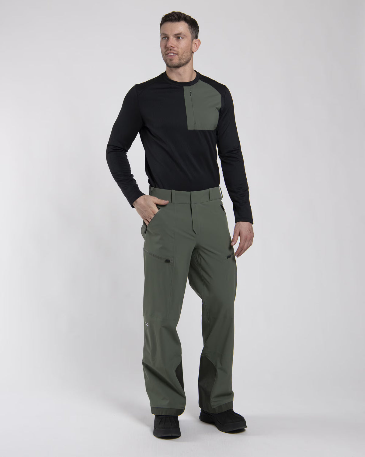 Kjus Men's FRX Lucas Shell Trousers Skibukser Herre - Green Slate