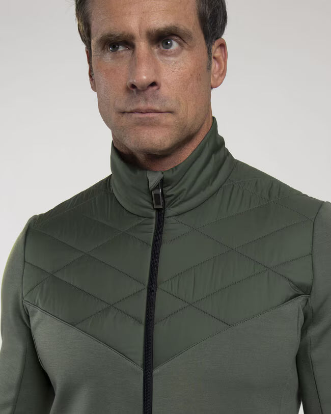 Kjus Men's Formula Midlayer Jacket Mellemlag Herre - Green Slate/Black - - K01143_K0114302_D01