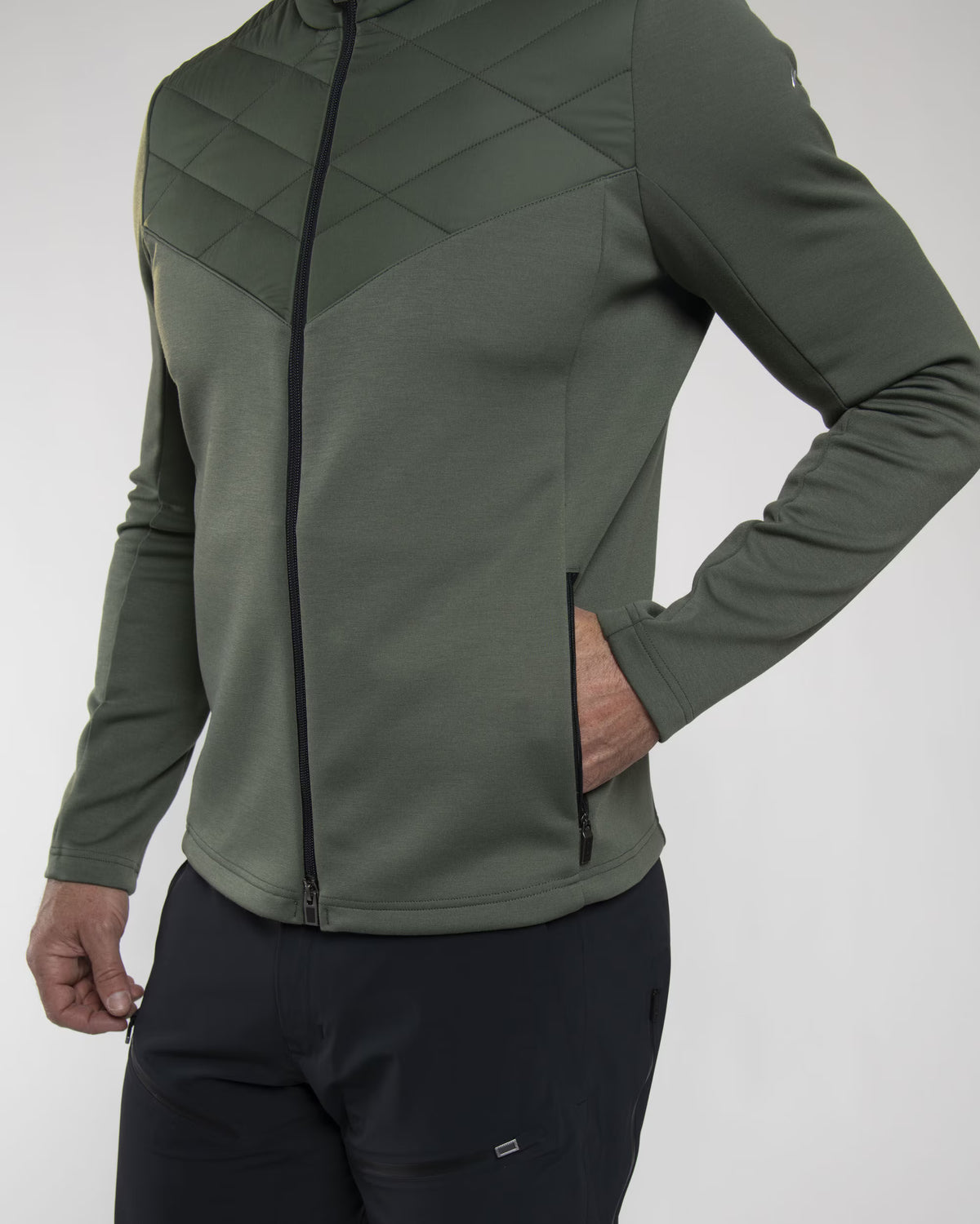 Kjus Men's Formula Midlayer Jacket Mellemlag Herre - Green Slate/Black - - K01143_K0114302_D02
