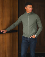 Kjus Men's Charge Hooded Midlayer Mellemlag Herre – Green Slate