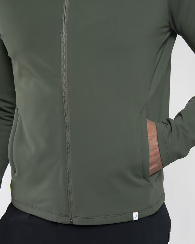 Kjus Men's Charge Hooded Midlayer Mellemlag Herre – Green Slate