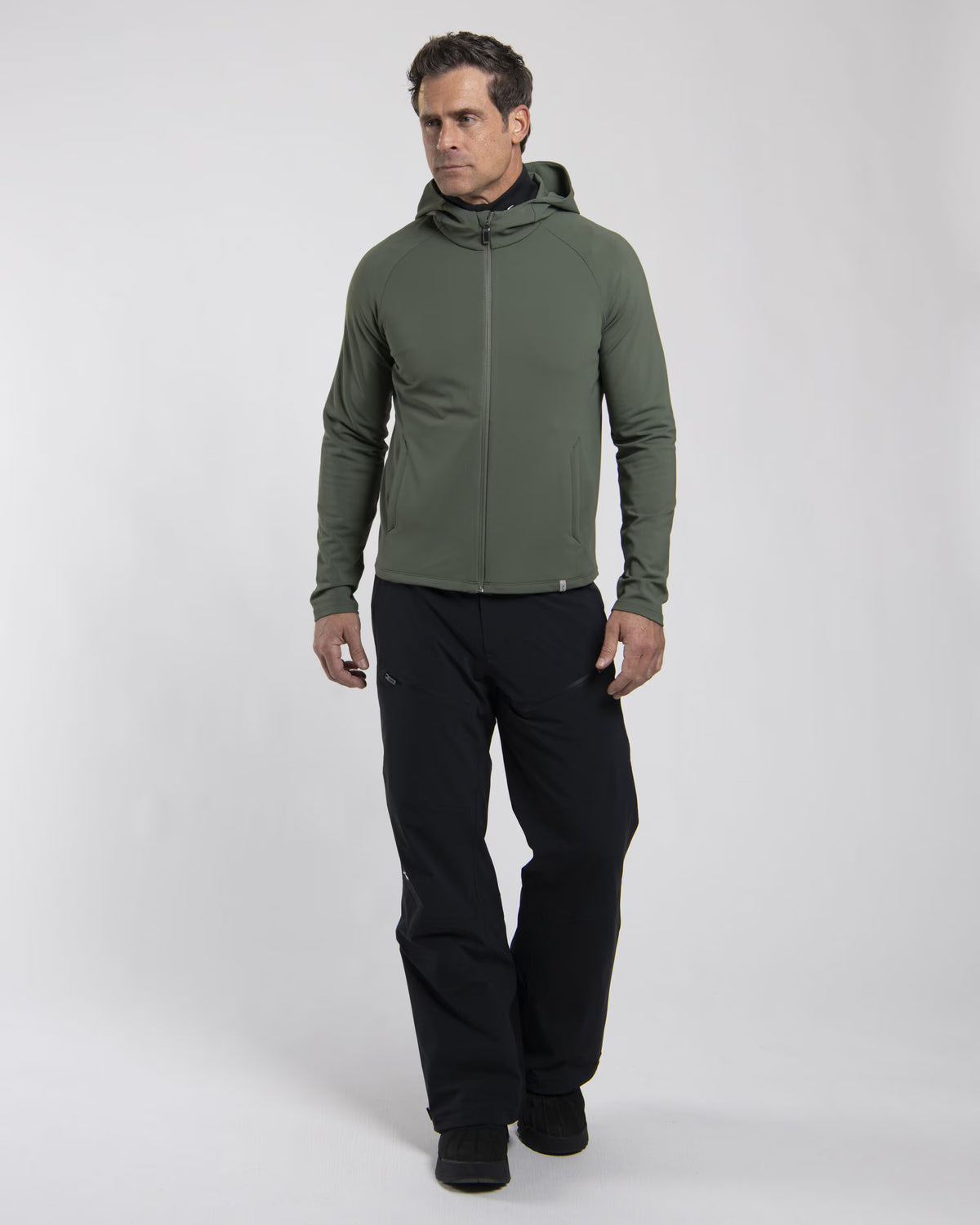 Kjus Men's Charge Hooded Midlayer Mellemlag Herre – Green Slate