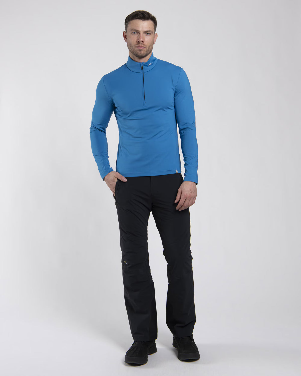 Kjus Men's Feel Midlayer Half-Zip Herre - Traverse/Black
