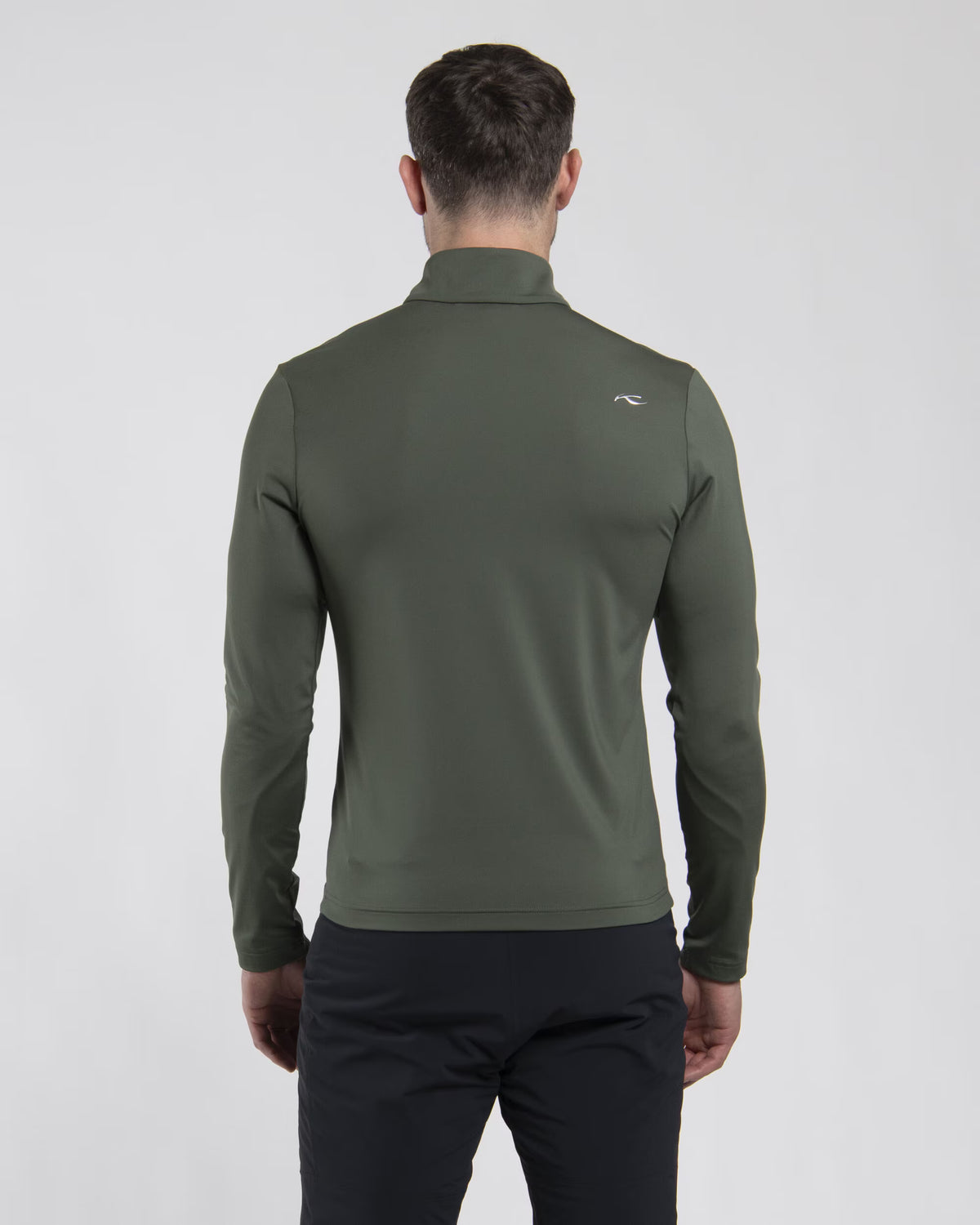 Kjus Men's Feel Midlayer Half-Zip Herre - Green Slate/Black