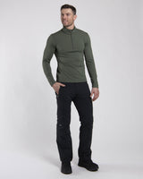 Kjus Men's Feel Midlayer Half-Zip Herre - Green Slate/Black
