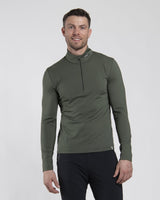 Kjus Men's Feel Midlayer Half-Zip Herre - Green Slate/Black