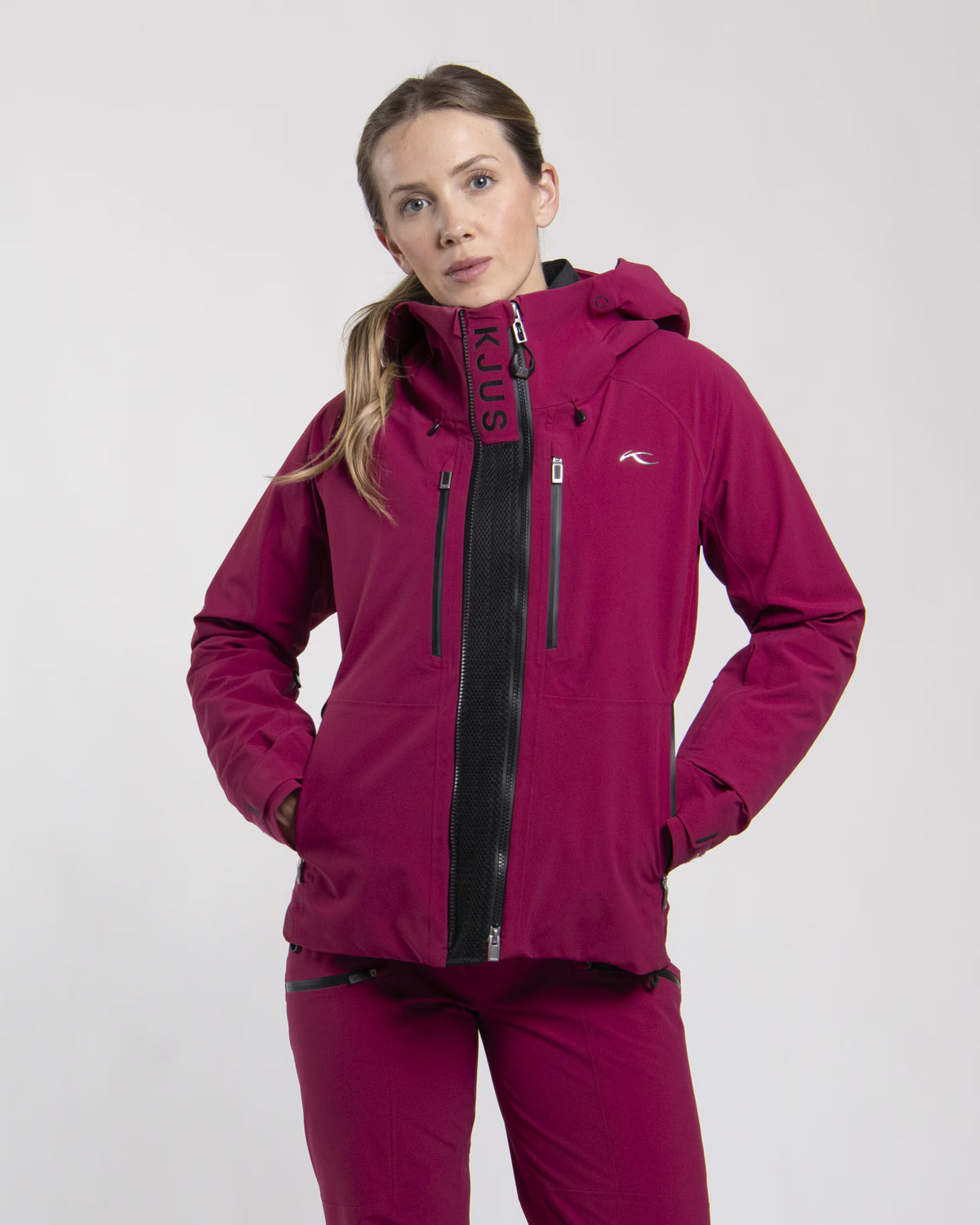 Kjus Women's FRX Summit Shell Jacket Skijakke Dame - Velvet Rouge/Black